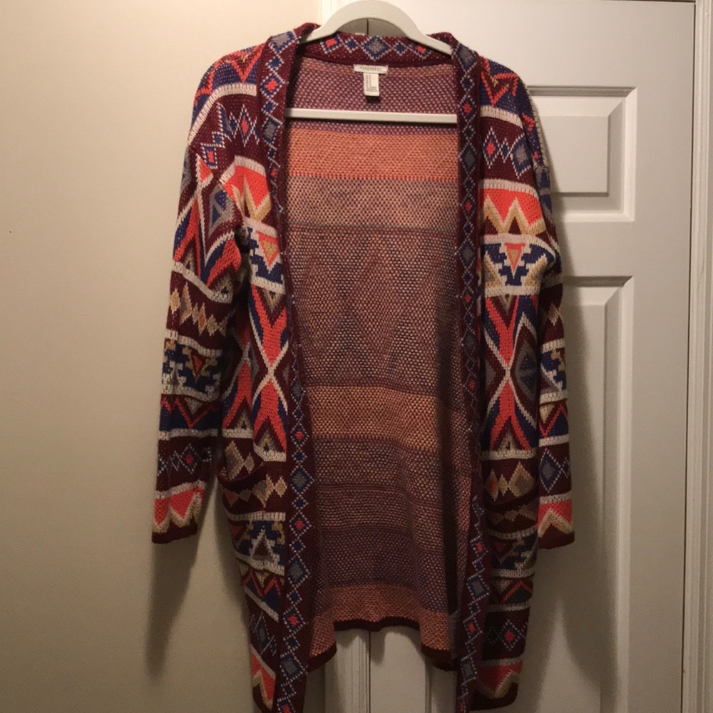 Patterned Cardigan Sweater